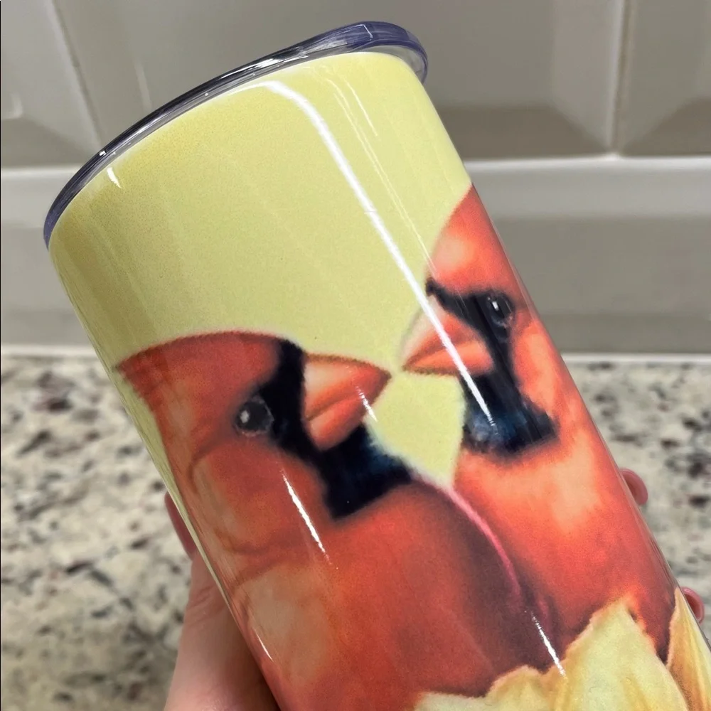 Cardinal and Daffodil Hot & Cold Tumbler New in the Box - Picture 3 of 6
